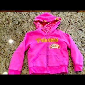 Beautiful Disney Princess zip-up hooded jacket.